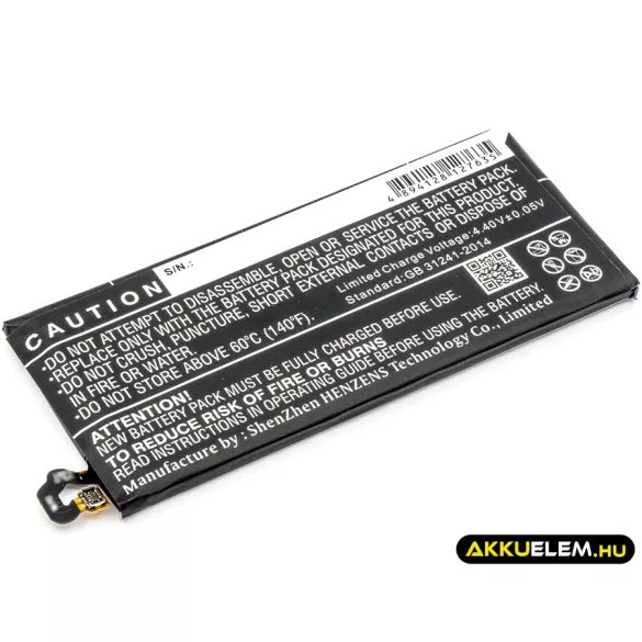 Utángyártott Samsung mobil Li-Polymer akkumulátor 3.85V 3600mAh EB-BA720ABE, GH43-04688B - CameronSino