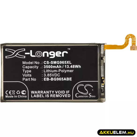 Utángyártott Samsung mobil Li-Polymer akkumulátor 3.85V 3500mAh EB-BG965ABE, GH82-15960A - CameronSino