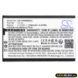 Utángyártott Yealink Vezeték nélküli telefon Li-ion akkumulátor 3.7V 1300mAh W56-BATT, YL-5J - CameronSino