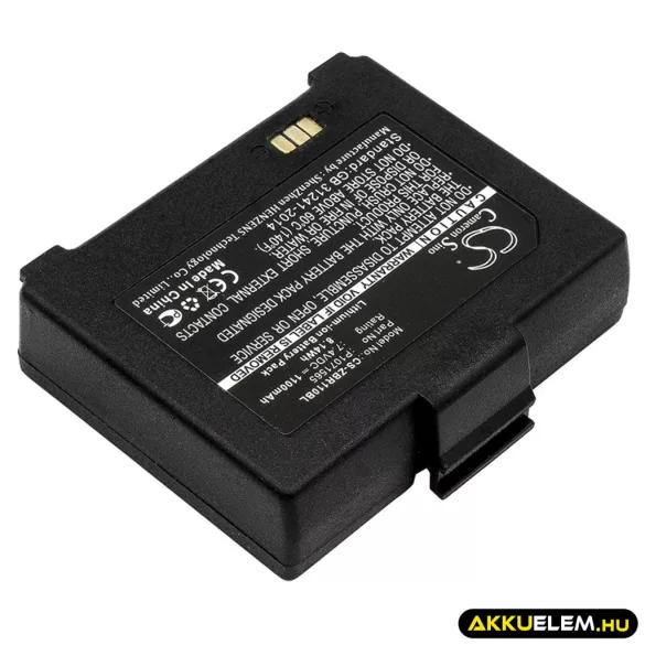 Utángyártott Zebra Hordozható nyomtató Li-ion akkumulátor 7.4V 1100mAh P1070125-008, P1071566 - CameronSino