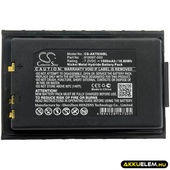 Utángyártott Akerstroms Daru távirányító Ni-MH akkumulátor 7.2V 1500mAh 919097-000 - CameronSino