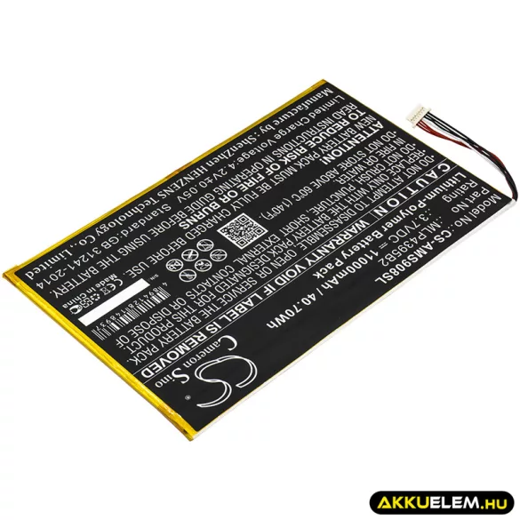 Utángyártott Autel diagnosztikai Li-Polymer akkumulátor 3.7V 11000mAh MLP4395B2, MLP4795117-2P - CameronSino