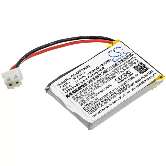 Utángyártott Atrack GPS Li-Polymer akkumulátor 3.7V 600mAh N068413 - CameronSino