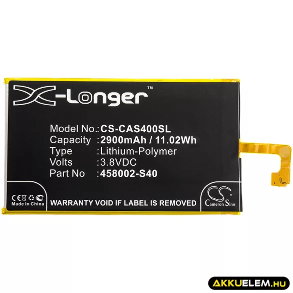 Utángyártott CATERPILLAR mobil Li-Polymer akkumulátor 3.8V 2900mAh 458002-S40 - CameronSino