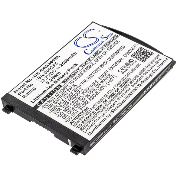 Utángyártott CipherLab Vonalkód szkenner Li-ion akkumulátor 3.7V 2500mAh BA-0092A5, KBRS300X01503 - CameronSino