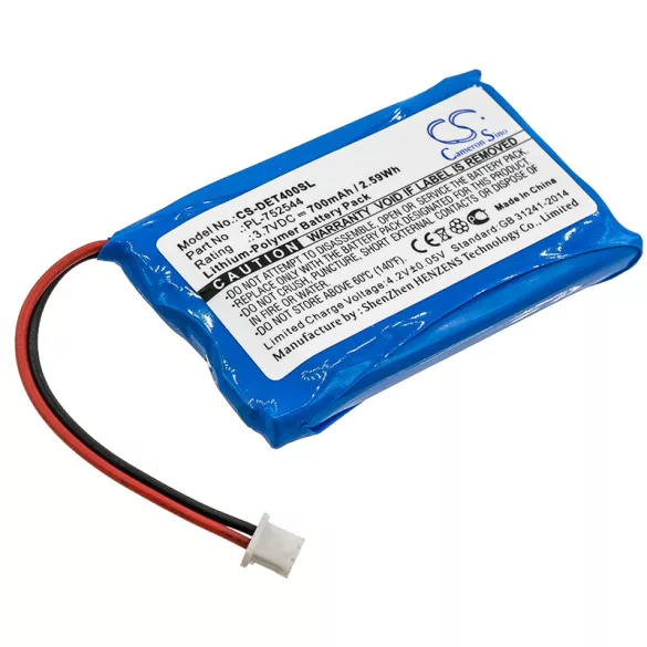 Utángyártott Educator Kutyanyakörv Li-Polymer akkumulátor 3.7V 700mAh PL-752544, BN720LP - CameronSino