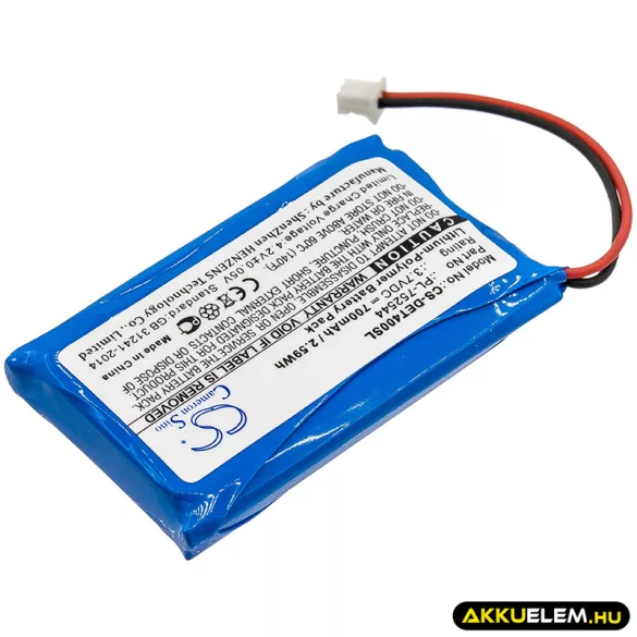 Utángyártott Educator Kutyanyakörv Li-Polymer akkumulátor 3.7V 700mAh PL-752544, BN720LP - CameronSino