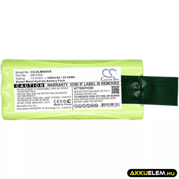Utángyártott Dirt Devil porszívó Ni-MH akkumulátor 14.4V 1800mAh 607004, 612014 - CameronSino