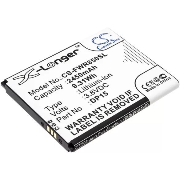 Utángyártott Franklin Wireless Hotspot Li-ion akkumulátor 3.8V 2450mAh DP15 - CameronSino