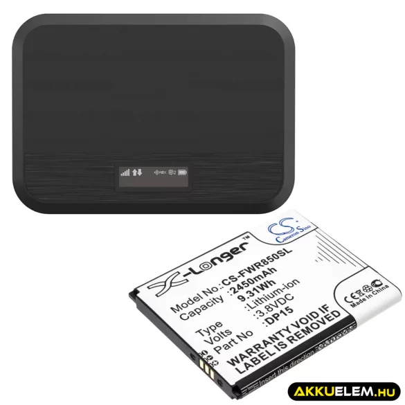 Utángyártott Franklin Wireless Hotspot Li-ion akkumulátor 3.8V 2450mAh DP15 - CameronSino