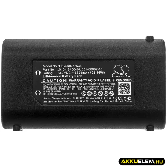 Utángyártott Garmin GPS Li-ion akkumulátor 3.7V 6800mAh 010-12456-06, 361-00092-00 - CameronSino