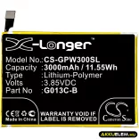Utángyártott Google mobil Li-Polymer akkumulátor 3.85V 3000mAh G013C-B, 823-00086-01 - CameronSino
