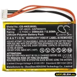 Utángyártott Harman/Kardon hangszóró Li-Polymer akkumulátor 3.7V 3500mAh CP-HK03, GSP805070 - CameronSino