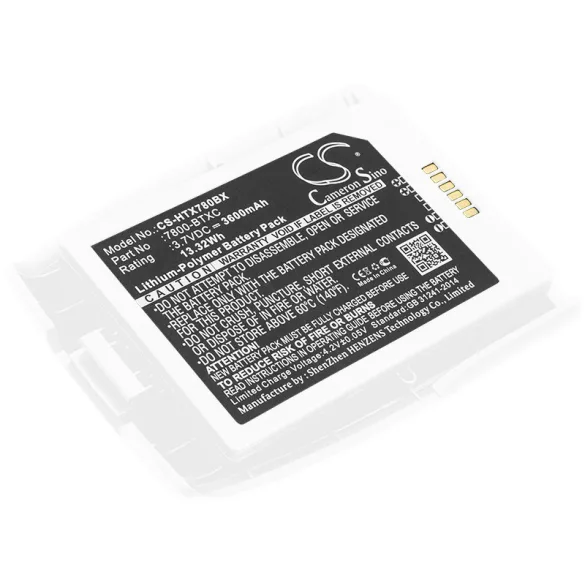 Utángyártott Honeywell Vonalkód szkenner Li-Polymer akkumulátor 3.7V 3600mAh 7800-BTXC, 7800-BTXC-1 FEHÉR - CameronSino