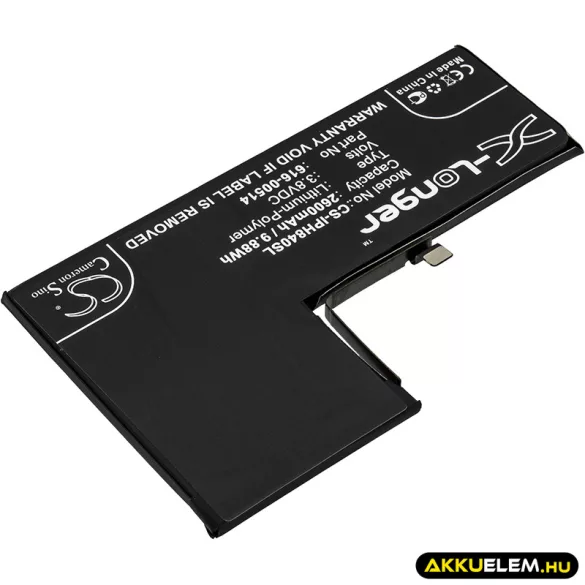 Utángyártott Apple mobil Li-Polymer akkumulátor 3.8V 2600mAh 616-00514 - CameronSino