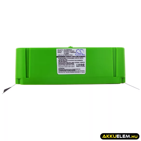 Utángyártott iRobot porszívó Li-ion akkumulátor 14.4V 5200mAh 1800LI, 2130LI - CameronSino
