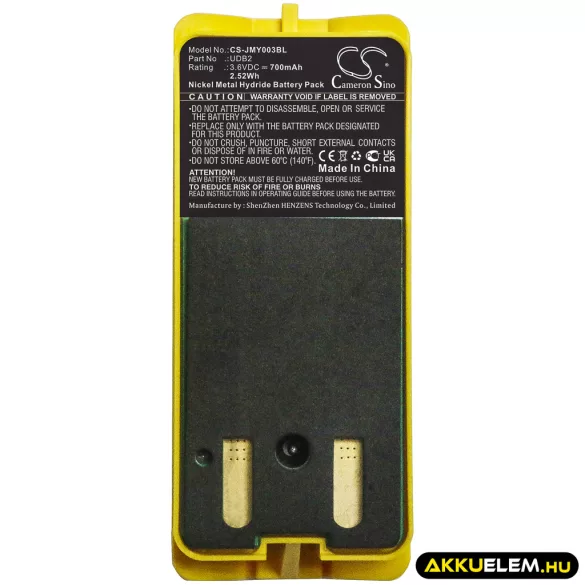 Utángyártott JAY Daru távirányító Ni-MH akkumulátor 3.6V 700mAh UDB2 - CameronSino