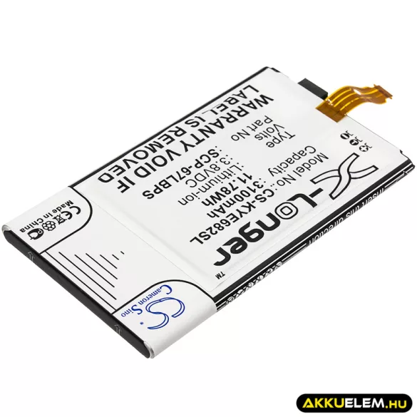 Utángyártott Kyocera mobil Li-ion akkumulátor 3.8V 3100mAh SCP-67LBPS, 5AAXBT099GEA - CameronSino