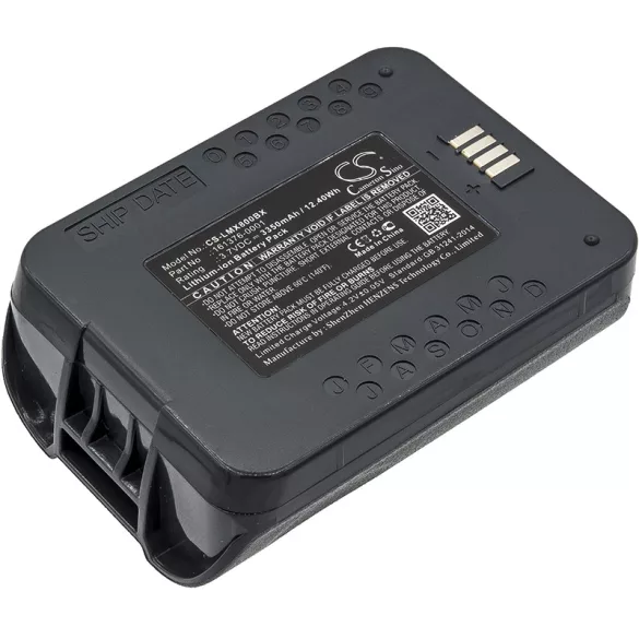 Utángyártott LXE Vonalkód szkenner Li-ion akkumulátor 3.7V 3350mAh 161376-0001, MX8A380BATT - CameronSino