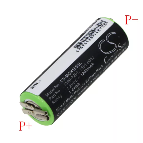 Utángyártott Moser Borotva Ni-MH akkumulátor 1.2V 1200mAh 1590-7291, 1591-0062 - CameronSino