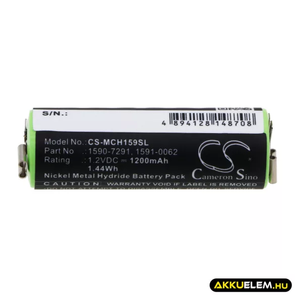 Utángyártott Moser Borotva Ni-MH akkumulátor 1.2V 1200mAh 1590-7291, 1591-0062 - CameronSino