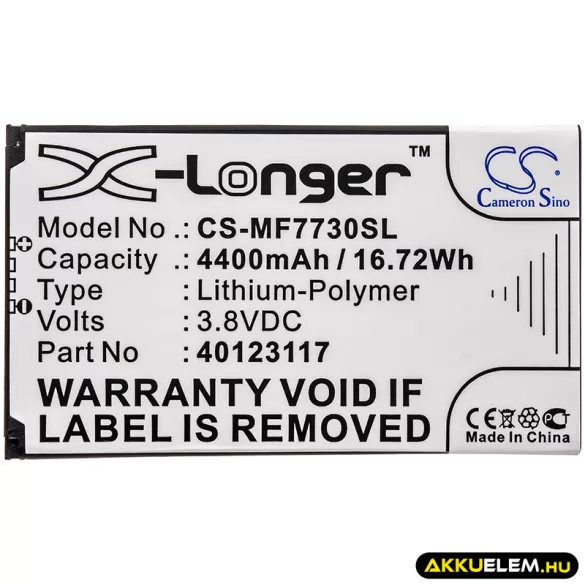 Utángyártott Verizon Hotspot Li-Polymer akkumulátor 3.8V 4400mAh 40123117 - CameronSino