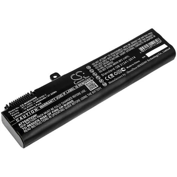 Utángyártott MSI laptop Li-ion akkumulátor 10.8V 4400mAh BTY-M6H, 3ICR19/66-2 - CameronSino