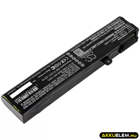Utángyártott MSI laptop Li-ion akkumulátor 10.8V 4400mAh BTY-M6H, 3ICR19/66-2 - CameronSino
