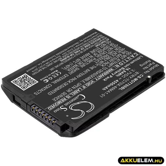Utángyártott Motorola Vonalkód szkenner Li-ion akkumulátor 3.7V 4550mAh 82-171249-01, 82-171249-02 - CameronSino