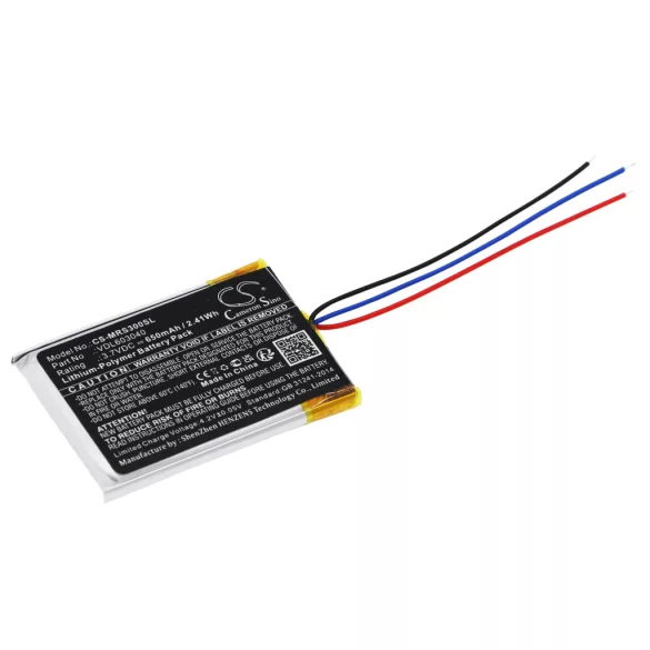 Utángyártott Marshall Vezeték nélküli fejhallgató Li-Polymer akkumulátor 3.7V 650mAh VDL603040 - CameronSino