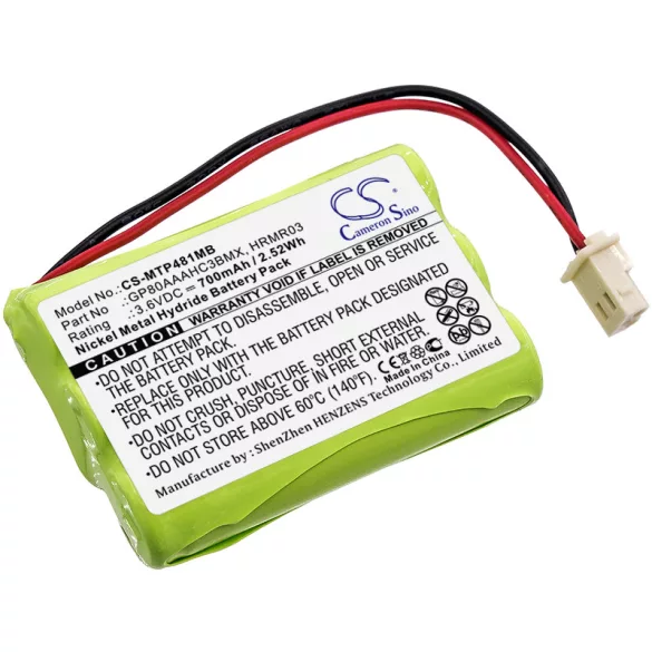 Utángyártott V Tech Babafigyelő Ni-MH akkumulátor 3.6V 700mAh 288645, BT188645 - CameronSino