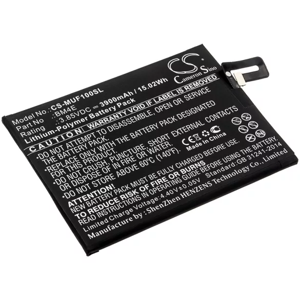 Utángyártott Pocophone mobil Li-Polymer akkumulátor 3.85V 3900mAh BM4E - CameronSino