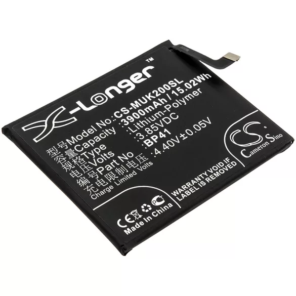 Utángyártott Xiaomi mobil Li-Polymer akkumulátor 3.85V 3900mAh BP41 - CameronSino