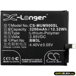 Utángyártott Xiaomi mobil Li-Polymer akkumulátor 3.85V 3200mAh BM3L - CameronSino