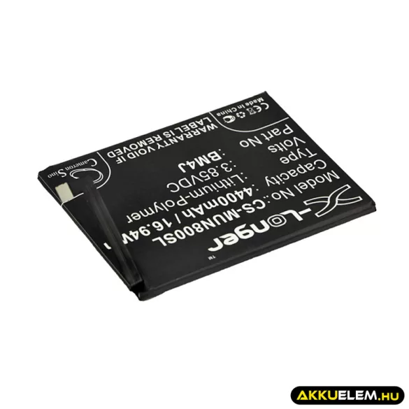Utángyártott Xiaomi mobil Li-Polymer akkumulátor 3.85V 4400mAh BM4J - CameronSino