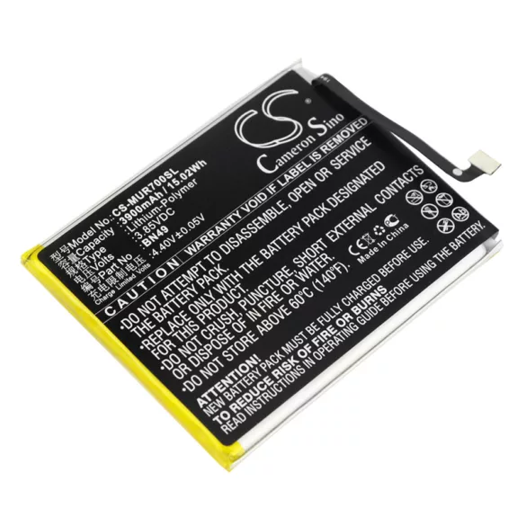 Utángyártott Redmi mobil Li-Polymer akkumulátor 3.85V 3900mAh BN49 - CameronSino