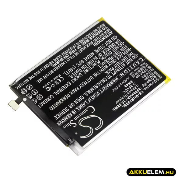 Utángyártott Redmi mobil Li-Polymer akkumulátor 3.85V 3900mAh BN49 - CameronSino
