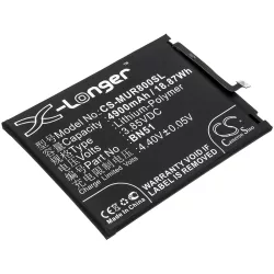   Utángyártott Xiaomi mobil Li-Polymer akkumulátor 3.85V 4900mAh BN51 - CameronSino