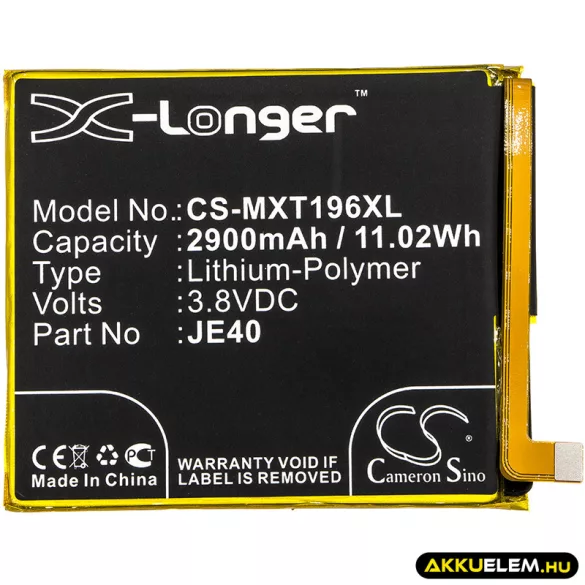 Utángyártott T-Mobile mobil Li-Polymer akkumulátor 3.8V 2900mAh - CameronSino