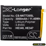 Utángyártott Nokia mobil Li-Polymer akkumulátor 3.8V 3000mAh HE340, HE347 - CameronSino