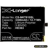 Utángyártott Nokia mobil Li-Polymer akkumulátor 3.85V 3300mAh HE363, HE362 - CameronSino