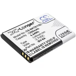   Utángyártott Nokia mobil Li-ion akkumulátor 3.7V 1200mAh BV-6A - CameronSino