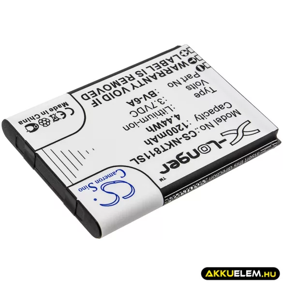 Utángyártott Nokia mobil Li-ion akkumulátor 3.7V 1200mAh BV-6A - CameronSino