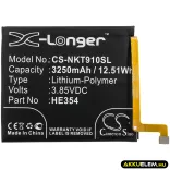 Utángyártott Nokia mobil Li-Polymer akkumulátor 3.85V 3250mAh HE354 - CameronSino