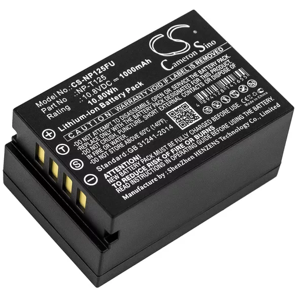 Utángyártott Fujifilm Kamera Li-ion akkumulátor 10.8V 1000mAh NP-T125 - CameronSino