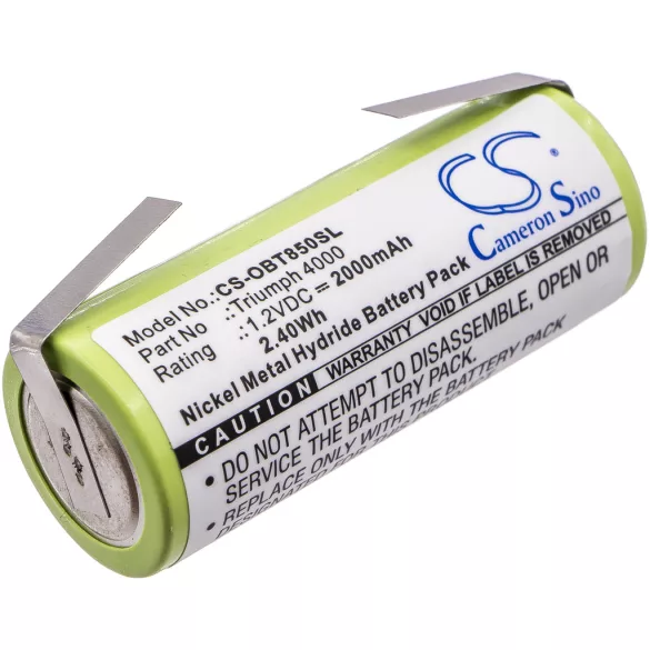 Utángyártott Oral-B Fogkefe Ni-MH akkumulátor 1.2V 2000mAh 3761, 3762 - CameronSino
