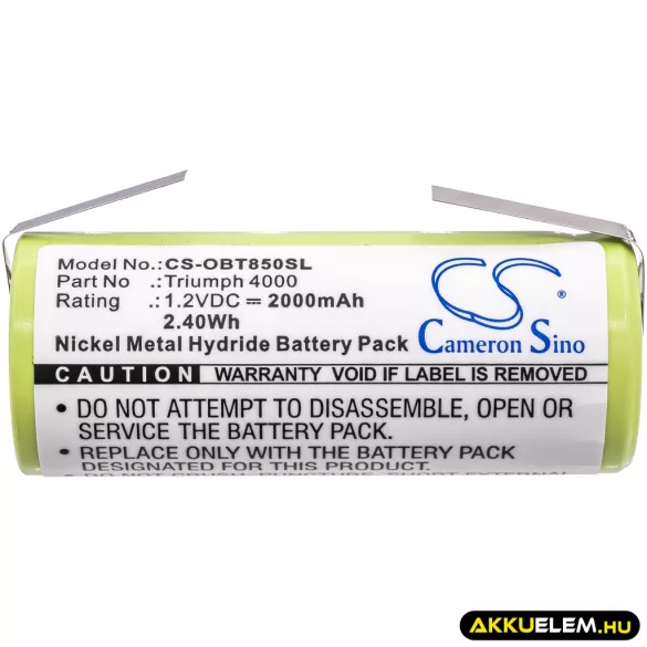 Utángyártott Oral-B Fogkefe Ni-MH akkumulátor 1.2V 2000mAh 3761, 3762 - CameronSino