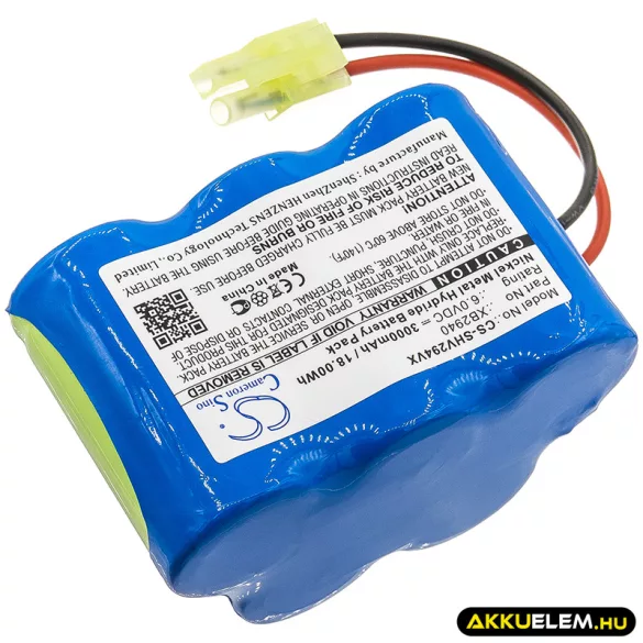 Utángyártott Shark porszívó Ni-MH akkumulátor 6V 3000mAh XB2940 - CameronSino