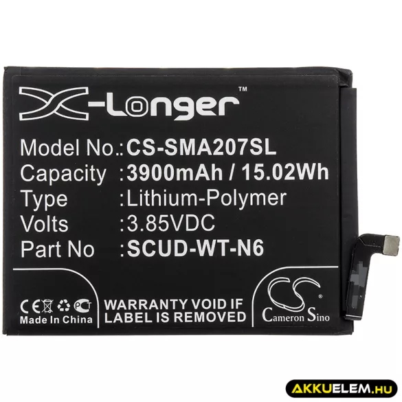 Utángyártott Samsung mobil Li-Polymer akkumulátor 3.85V 3900mAh SCUD-WT-N6 - CameronSino