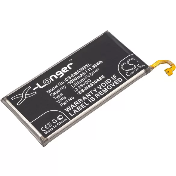 Utángyártott Samsung mobil Li-Polymer akkumulátor 3.85V 3000mAh EB-BA530ABE - CameronSino